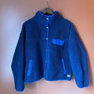 Blue North Face Boxy Fleece. US M